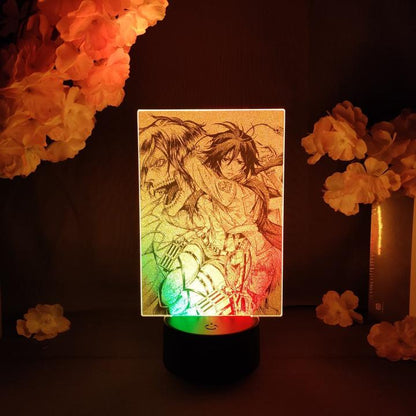 Eren & Mikasa & Armin HD Anime - LED Lamp (Attack on Titan)