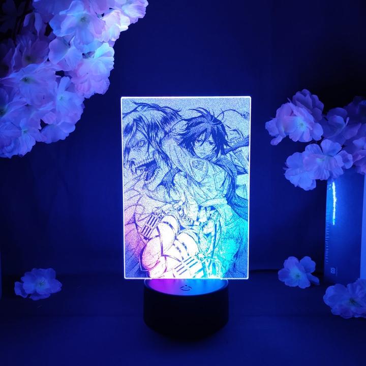 Eren & Mikasa & Armin HD Anime - LED Lamp (Attack on Titan)