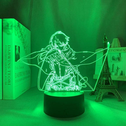 Levi Fighting Anime - LED Lamp (Attack on Titan)