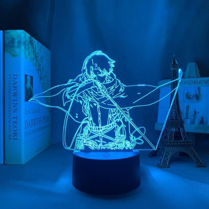 Levi Fighting Anime - LED Lamp (Attack on Titan)