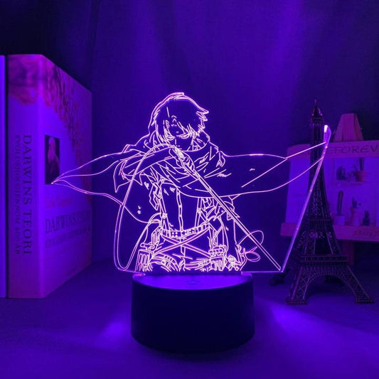 Levi Fighting Anime - LED Lamp (Attack on Titan)