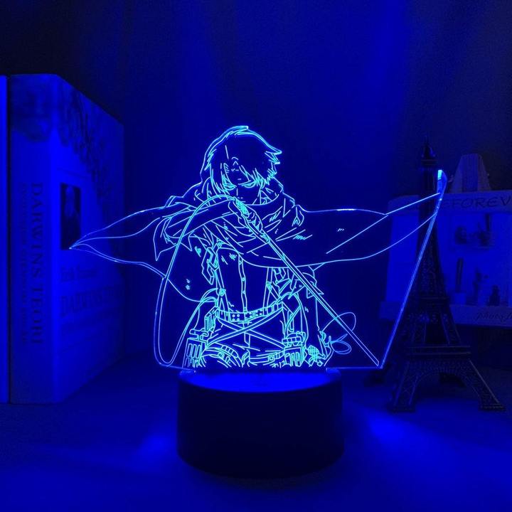 Levi Fighting Anime - LED Lamp (Attack on Titan)