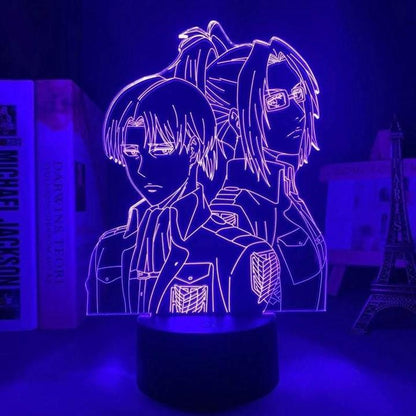 Levi + Hange Anime - LED Lamp (Attack on Titan)