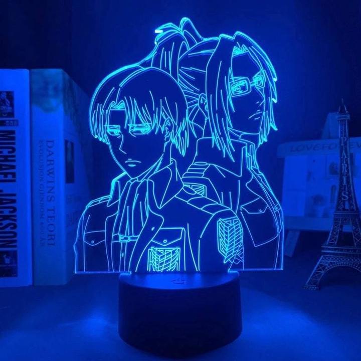 Levi + Hange Anime - LED Lamp (Attack on Titan)