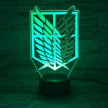 Scout Regiment Logo Anime - LED Lamp (Attack on Titan)