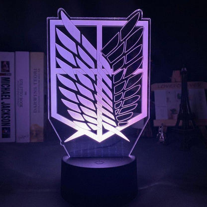 Scout Regiment Logo Anime - LED Lamp (Attack on Titan)