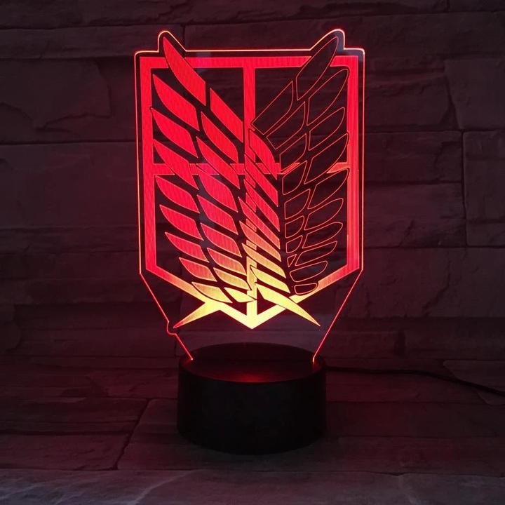 Scout Regiment Logo Anime - LED Lamp (Attack on Titan)