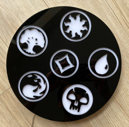 Magic The Gathering Mana symbols | Edge Lit Acrylic Signs